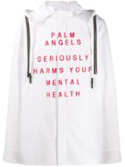 Palm Angels Hooded Printed Shirt - White
