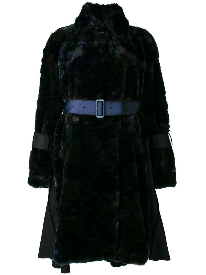 Sacai - Belted Faux Fur Coat - Women - Acrylic/modacrylic/nylon/wool - 1, Black, Acrylic/modacrylic/nylon/wool