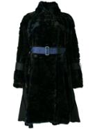 Sacai - Belted Faux Fur Coat - Women - Acrylic/modacrylic/nylon/wool - 1, Black, Acrylic/modacrylic/nylon/wool