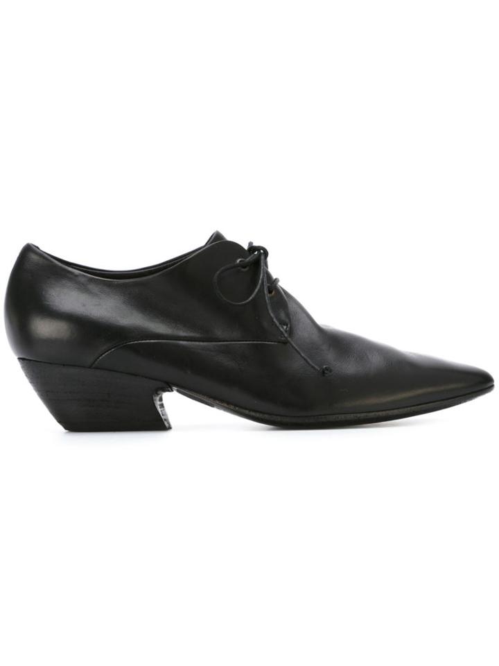 Marsèll Pointed Toe Lace-up Shoes, Women's, Size: 37.5, Black, Leather/rubber