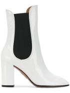 Aquazzura Mid-calf Block Heel Boots - White