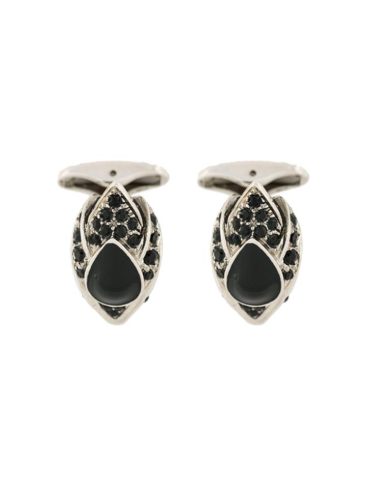 Roberto Cavalli Embellished Cufflinks - Metallic
