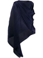 Pleats Please By Issey Miyake Plissé Draped Top - Blue