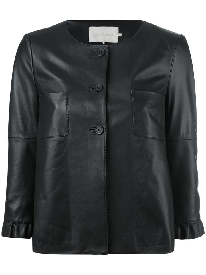 L'autre Chose Rouches Jacket - Black