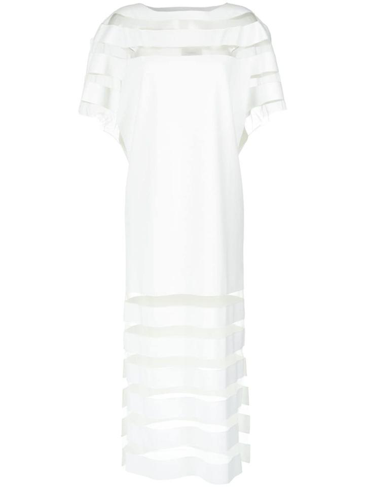 Gloria Coelho Sheer Panels Dress - White