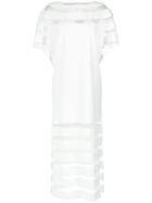 Gloria Coelho Sheer Panels Dress - White