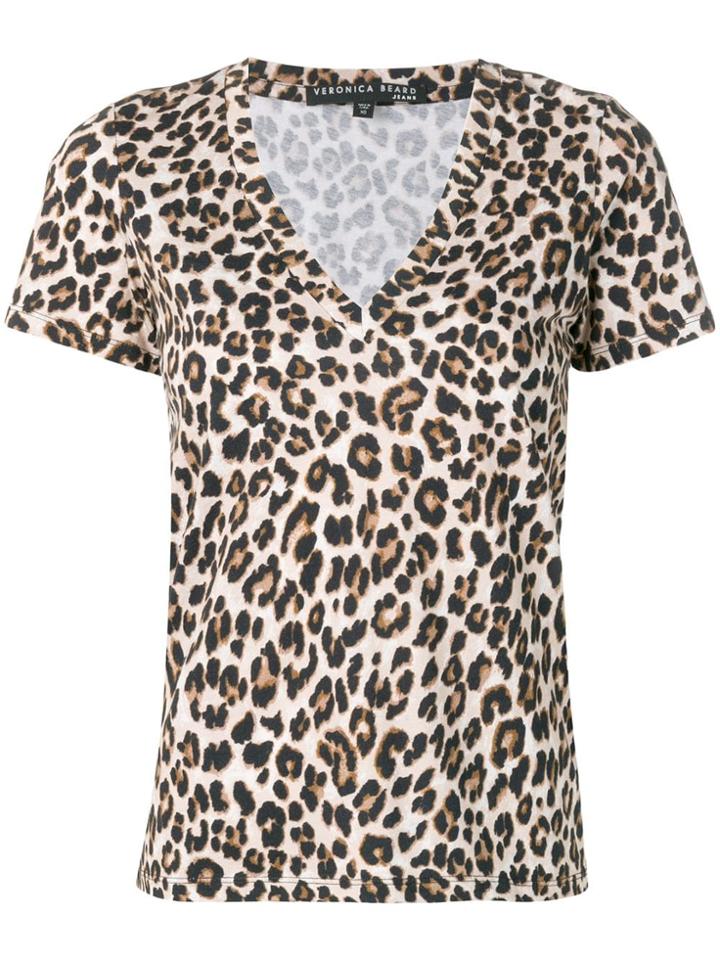 Veronica Beard V-neck T-shirt - Brown