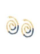 Lizzie Fortunato Jewels Spiral Contrast Earrings - Blue