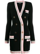 Elisabetta Franchi Double-breasted Knit Dress - Black