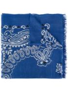 Dondup Abstract Print Scarf, Blue, Modal