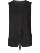 Ann Demeulemeester Leather Waistcoat, Women's, Size: 38, Black, Leather