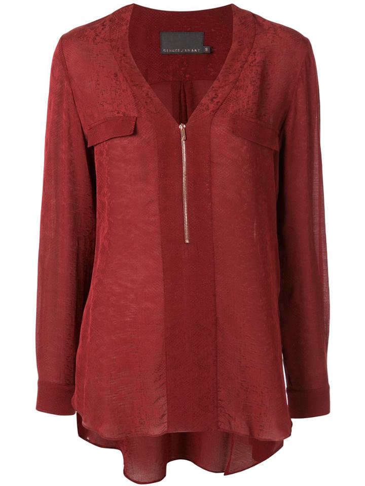 Ginger & Smart Panacea V-neck Blouse - Red