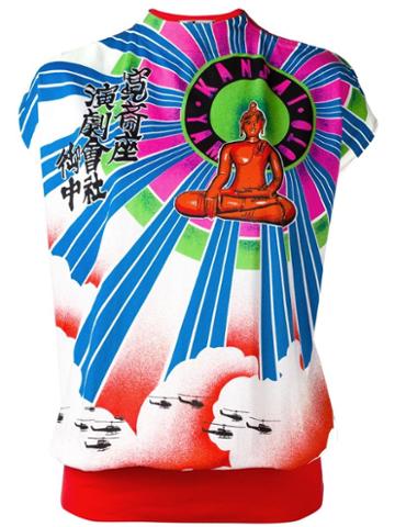 Kansai Yamamoto Pre-owned Buddha Print Top - Red