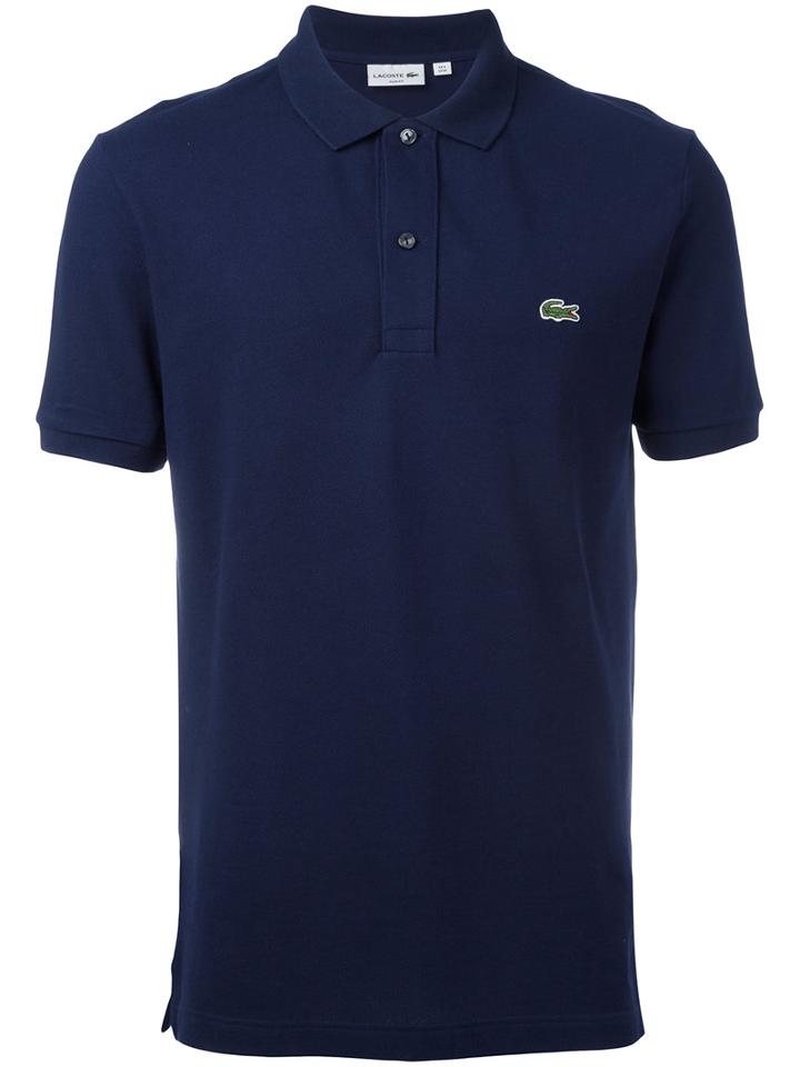 Lacoste Logo Patch Polo Shirt, Men's, Size: 6, Blue, Cotton