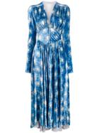 Paco Rabanne V-neck Star-print Dress - Blue