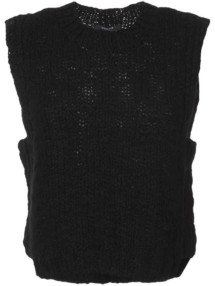 Derek Lam Cropped Knit Vest - Black