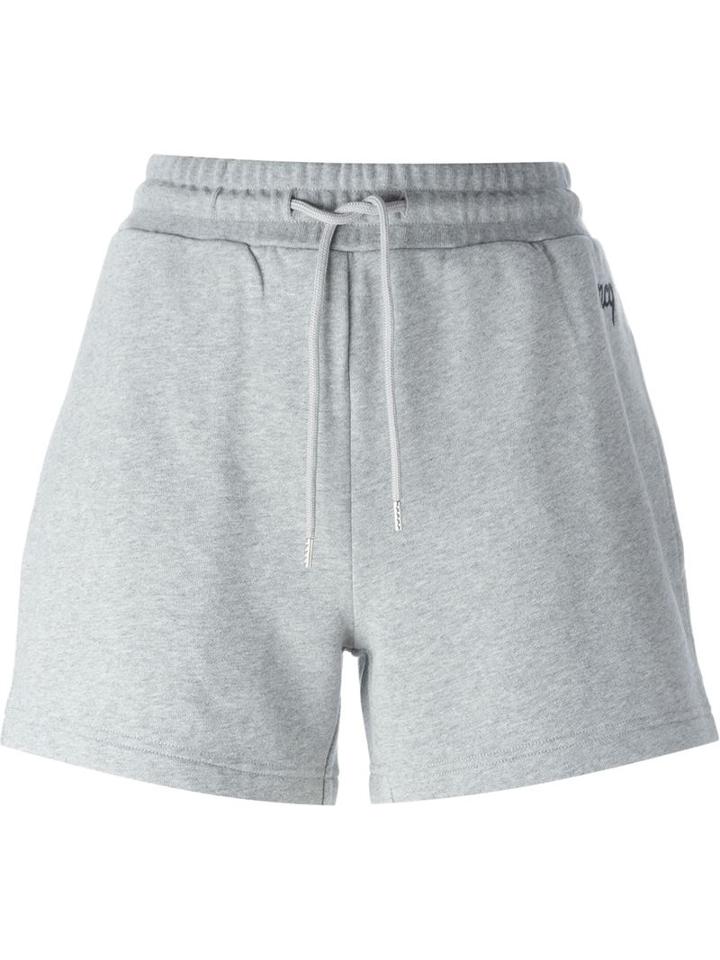 Mcq Alexander Mcqueen Handwritten Mcq Logo Track Shorts, Women's, Size: Small, Grey, Cotton