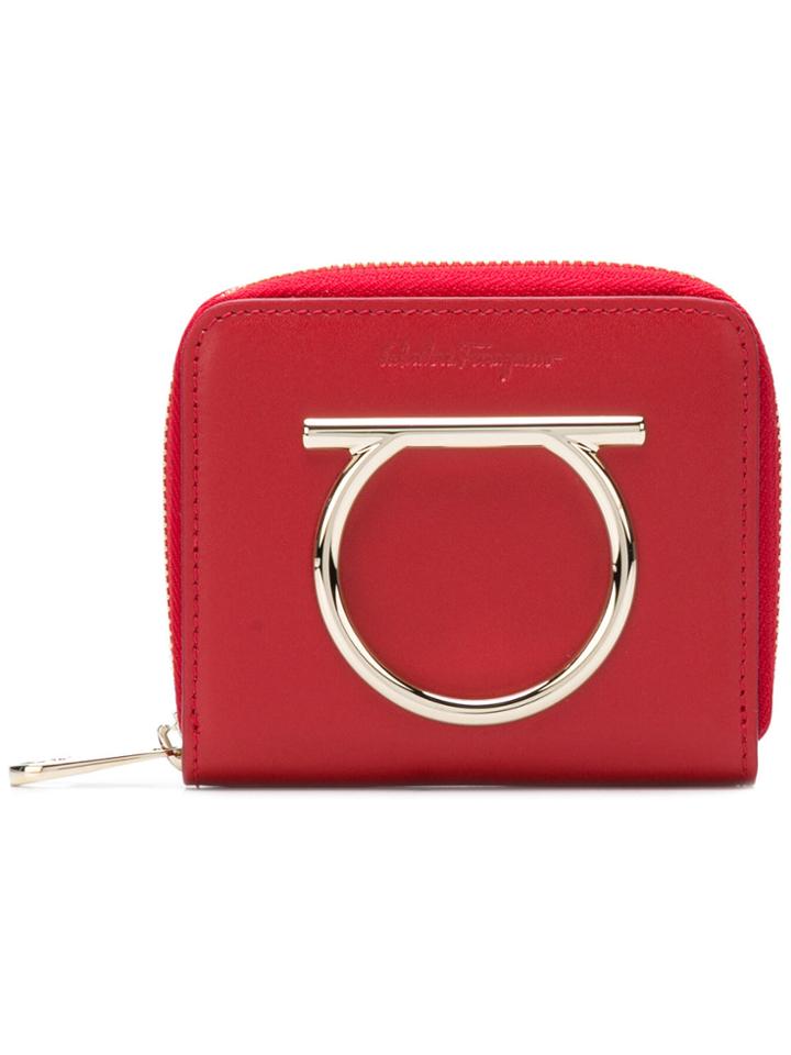 Salvatore Ferragamo Gancino Small Wallet - Red