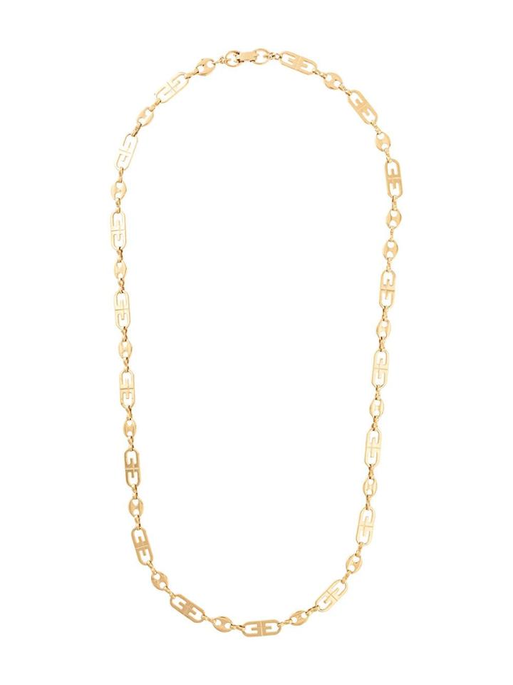 Givenchy Pre-owned Logo Chain Necklace - Gold