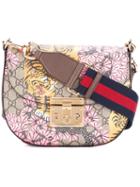 Gucci Printed Padlock Shoulder Bag, Women's, Grey, Cotton/polyurethane