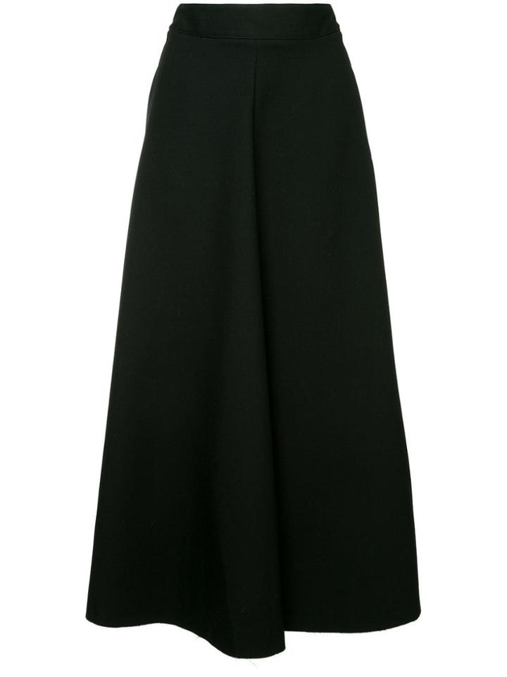 Song For The Mute Flared Midi Skirt - Black