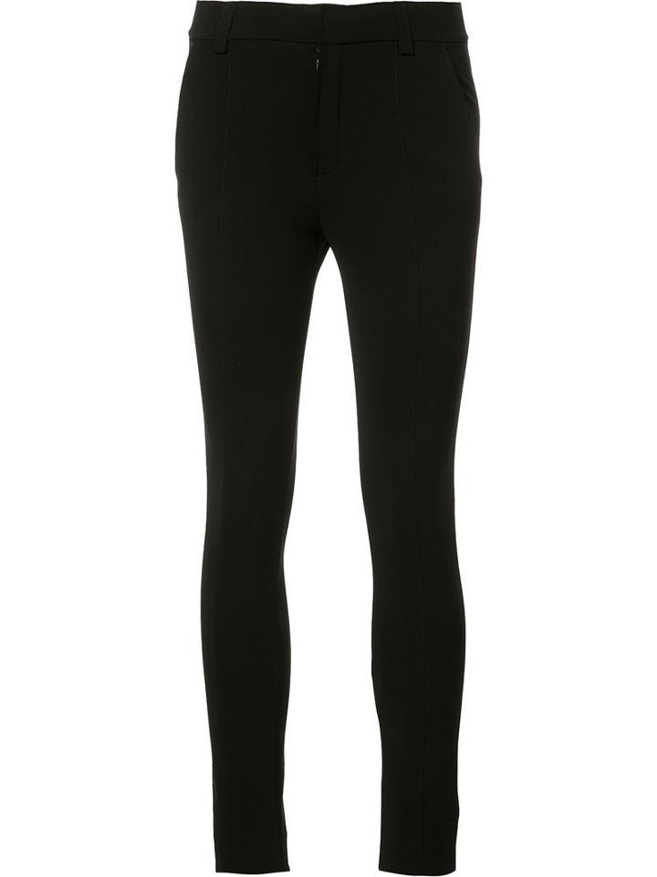 Calvin Klein Skinny Trousers, Women's, Size: 12, Black, Cotton