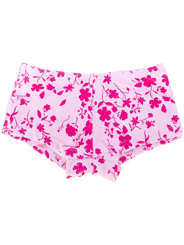 Oscar De La Renta Kids - Floral Print Bikini Pants - Kids - Polyamide/spandex/elastane - 3 Yrs, Pink/purple