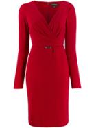 Lauren Ralph Lauren Wrap Front Dress - Red