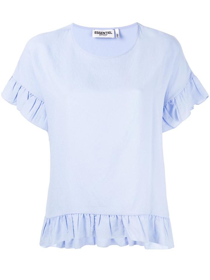 Essentiel Antwerp - Nenia Top - Women - Polyester/viscose - 42, Blue, Polyester/viscose