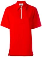 Harmony Paris - Thelma Zipped Polo Shirt - Women - Cotton/viscose - 34, Red, Cotton/viscose