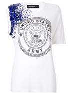 Filles A Papa - Asymmetric Embellished T-shirt - Women - Modal - 0, White, Modal