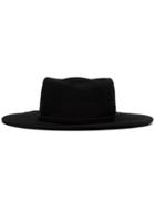 Ruslan Baginskiy Ribbon-trimmed Fedora Hat - Black