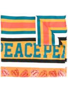Paul Smith 'peace' Striped Scarf, Men's, Silk/viscose/cotton/nylon