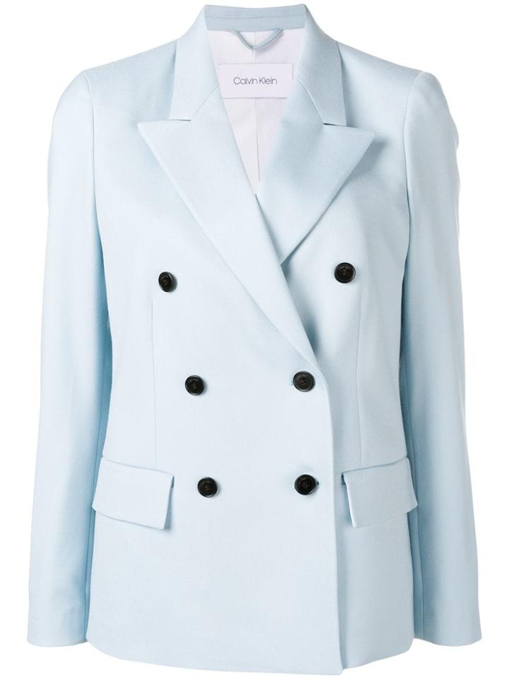 Calvin Klein Double Breasted Blazer Jacket - Blue
