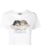 Fiorucci Angels Print Cropped T-shirt - White