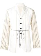 Ann Demeulemeester Lightweight Blazer With Stripes - Neutrals