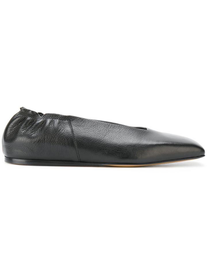 Rick Owens Square Toe Ballerina Shoes - Black