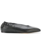 Rick Owens Square Toe Ballerina Shoes - Black