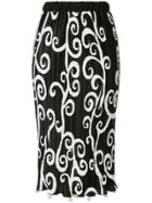 Romance Was Born Fortuny Vine Peal Skirt - Black