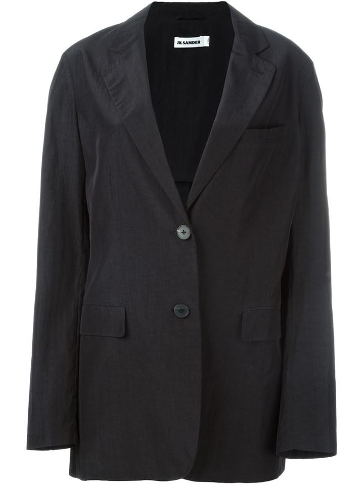 Jil Sander Two-button Blazer, Women's, Size: 36, Black, Silk/polyimide