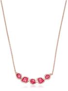 Monica Vinader Siren Mini Nugget Cluster Pink Quartz Necklace - Gold