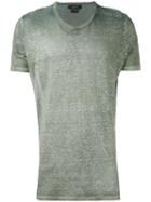 Avant Toi Blurry Effect T-shirt, Men's, Size: Xl, Green, Linen/flax