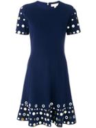 Michael Michael Kors Embellished Flounce Dress - Blue