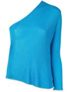 Forte Forte One Sleeve Ribbed Sweater - Blue