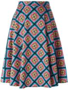 Ultràchic Printed Full Midi Skirt, Women's, Size: 40, Cotton/spandex/elastane