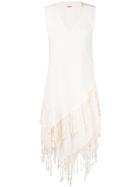 Caravana Fringed Sleeveless Coat - Nude & Neutrals