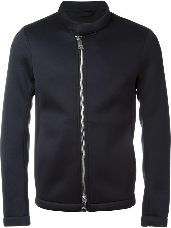 Emporio Armani Band Collar Zipped Jacket