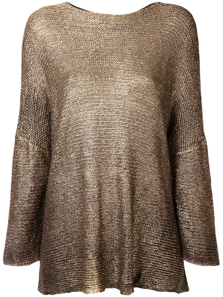 Avant Toi Knitted Top - Metallic