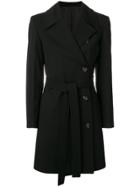 Helmut Lang Double Breasted Trench - Black