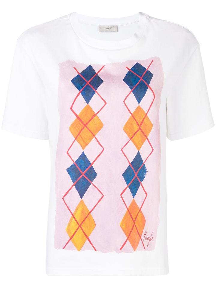 Pringle Of Scotland Argyle Print T-shirt - White